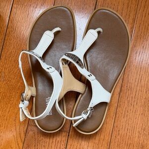 Michael Kors Cream and Brown Sandals